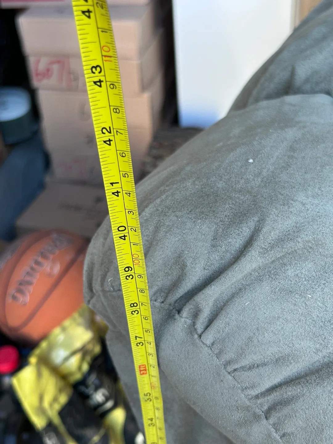 Brownish-Grey Reclining Loveseat （Fabric) image indicator(8)