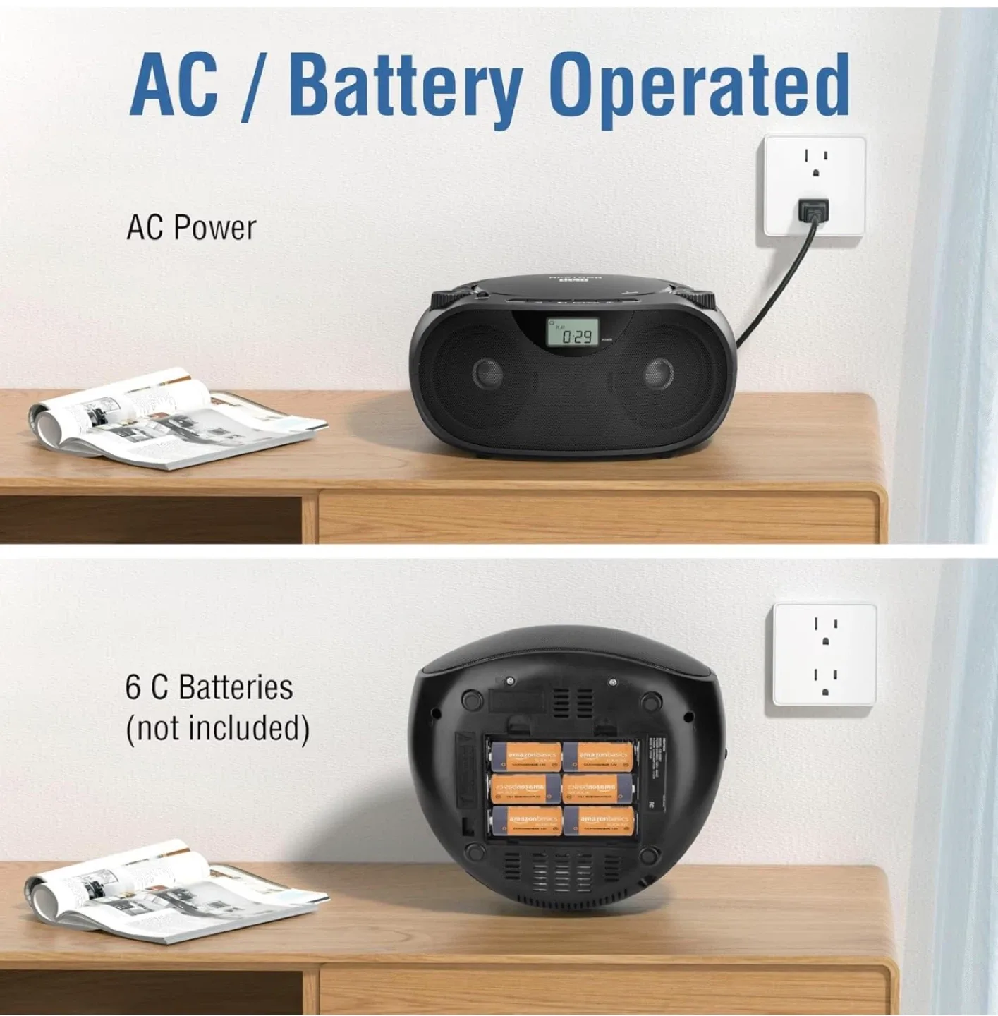Nextron Portable Player Bluetooth Boombox with AM/FM Radio image indicator(7)