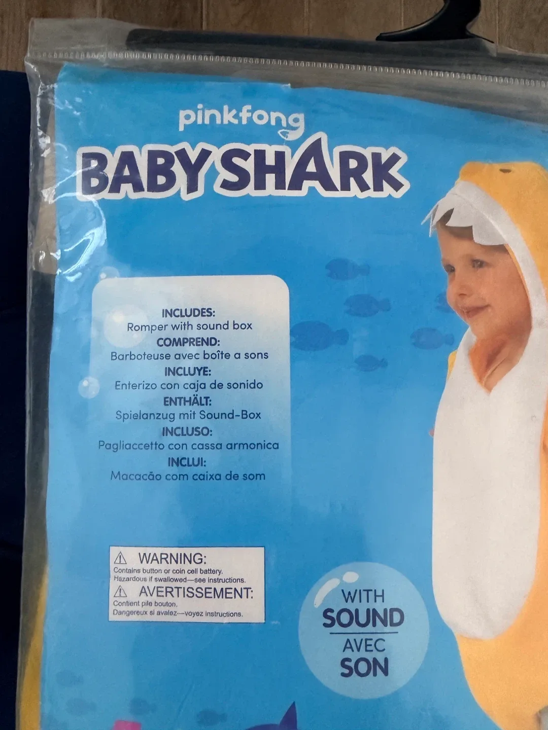 Pinkfong Baby Shark Toddler Halloween Costume-yellow (Size 2-4) image indicator(3)