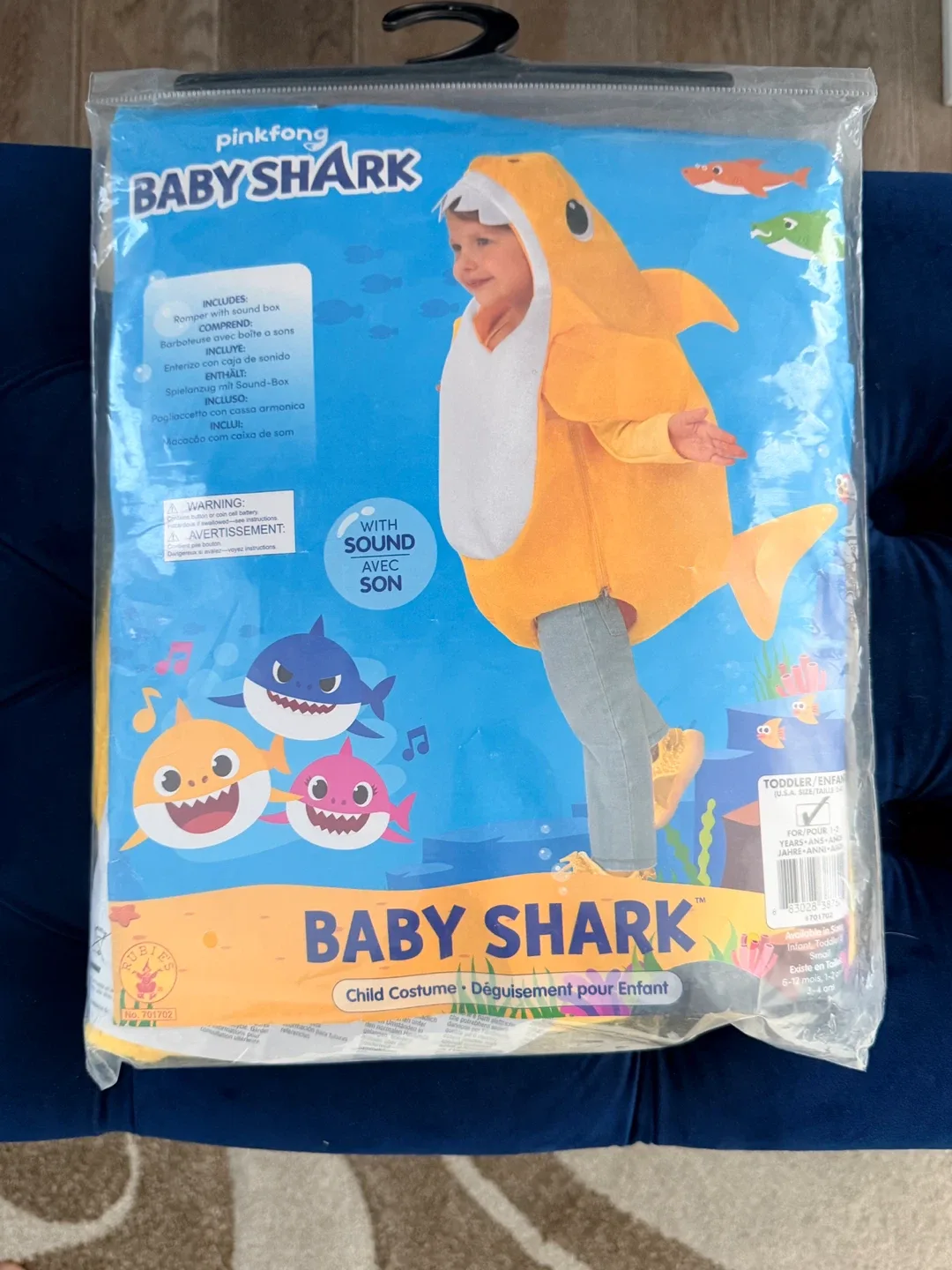 Pinkfong Baby Shark Toddler Halloween Costume-yellow (Size 2-4) image indicator(2)