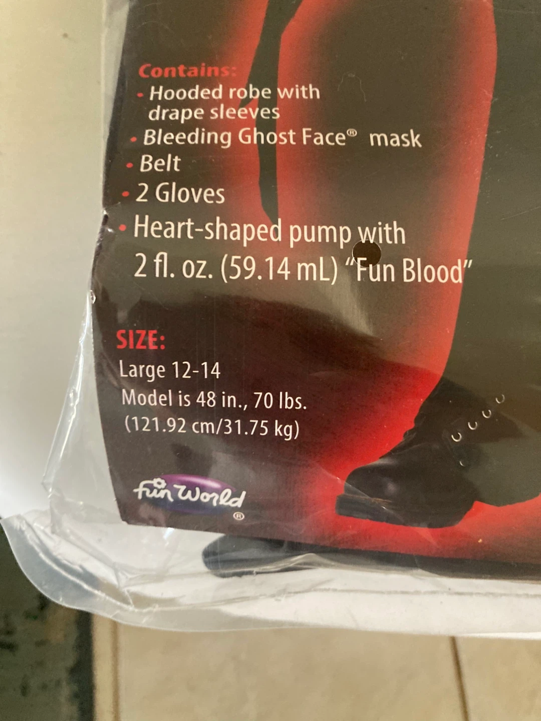 Ghost Face Child Costume - Size 12-14 - photo 3
