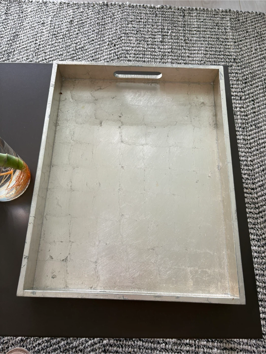 Silver Leaf Square Tray - photo 2