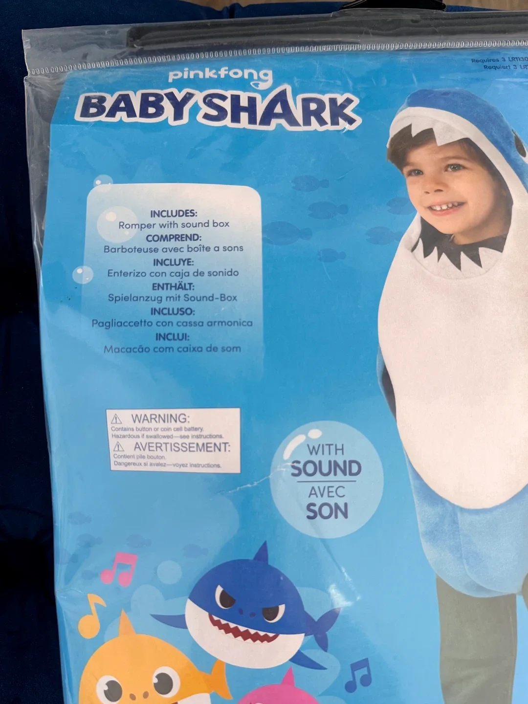 Pinkfong Baby Shark Halloween Costume-Blue(Toddler 1-2) image indicator(3)