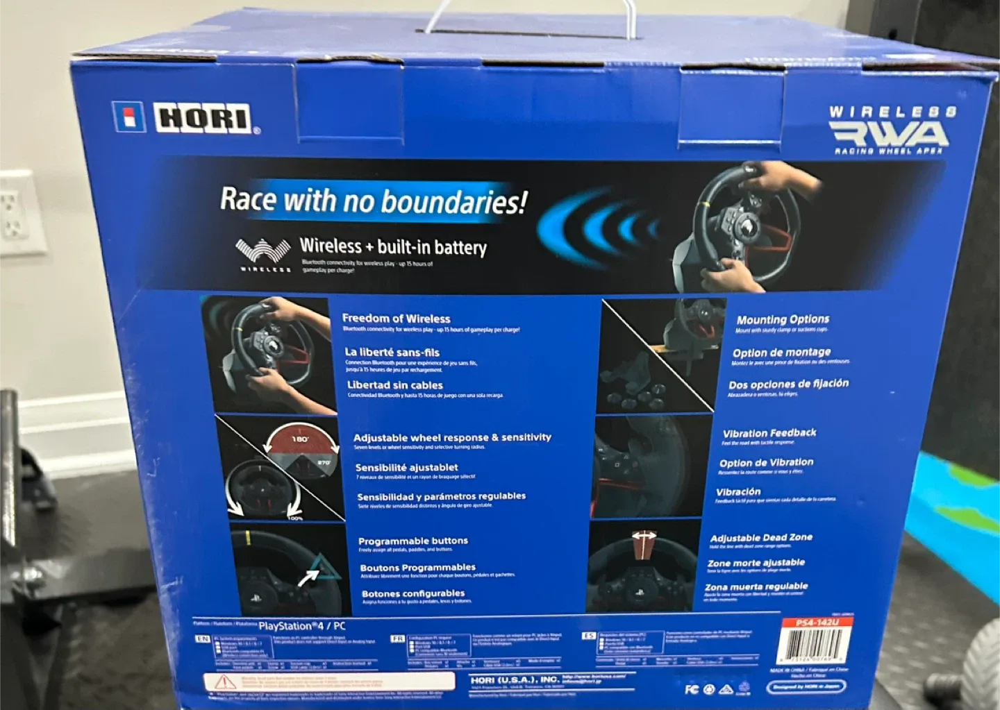 HORI Wireless RWA Racing Wheel Apex for PS4/PC - NEW image indicator(4)