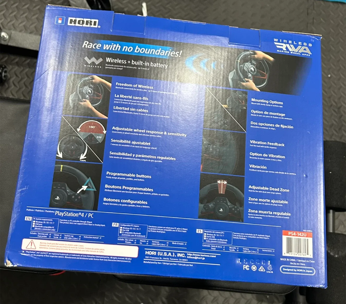 HORI Wireless RWA Racing Wheel Apex for PS4/PC - NEW image indicator(3)