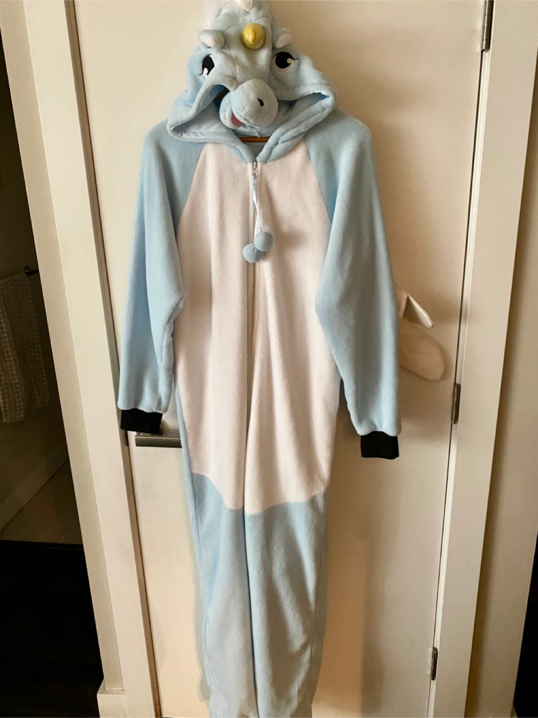 Unicorn Onesie - Blue & White