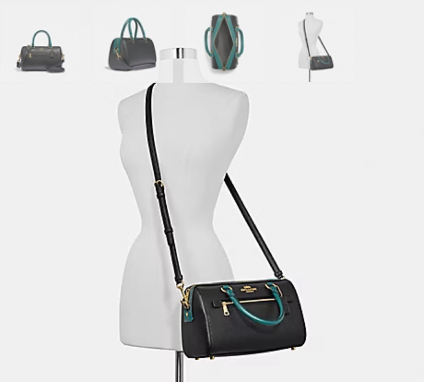 Coach Rowan Satchel Black/Green - photo 2