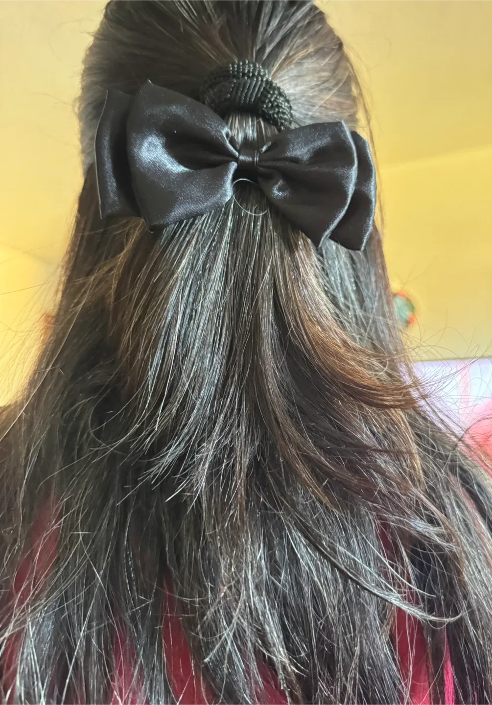 Black Hair Bow Clip image indicator(3)