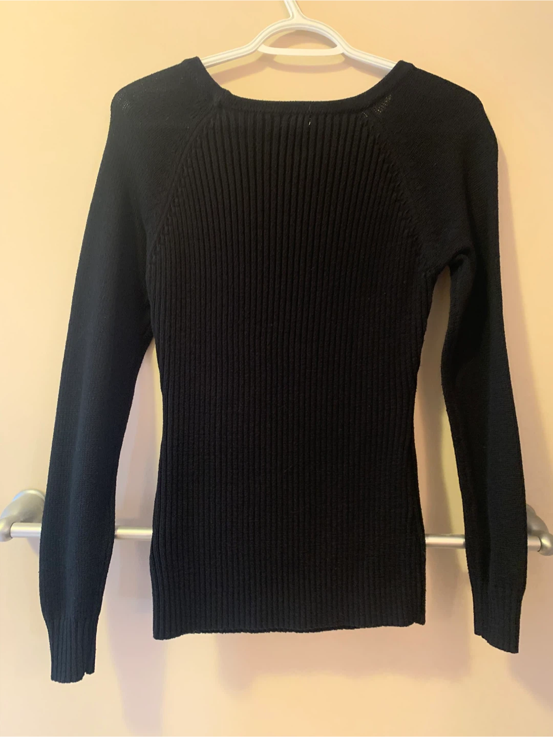 Guess Black Long Sleeve Ribbed Top - photo 2