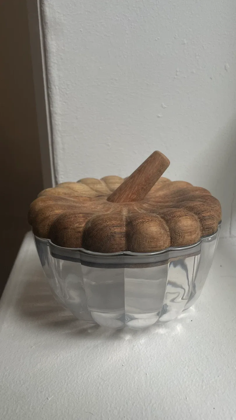 Pumpkin Shaped Glass Container thumbnail