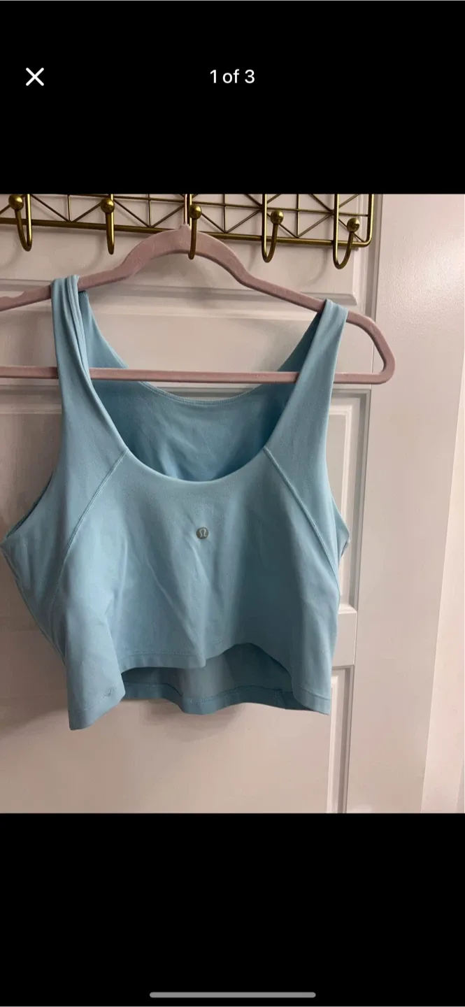 Lululemon Align High-Neck Tank Top - Icing Blue, Size 14