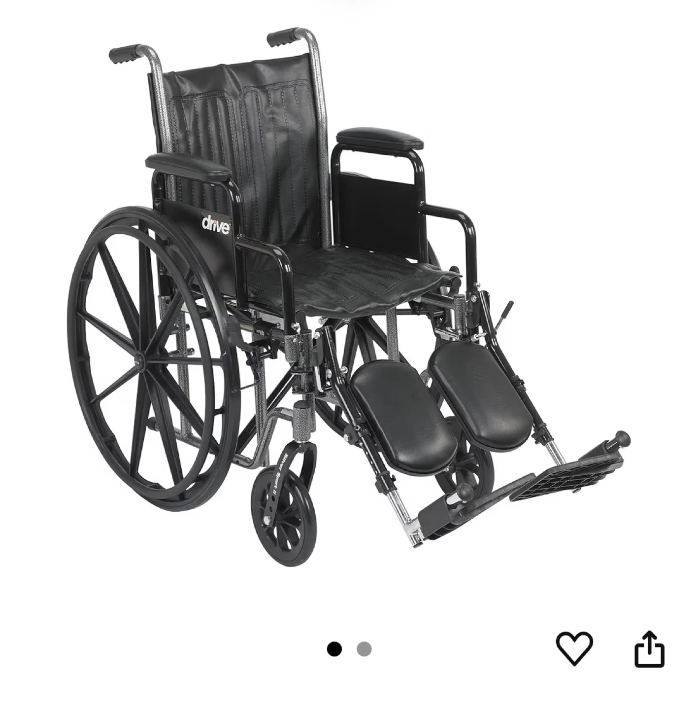 Medical Wheelchair with foot rest and foot elevation option