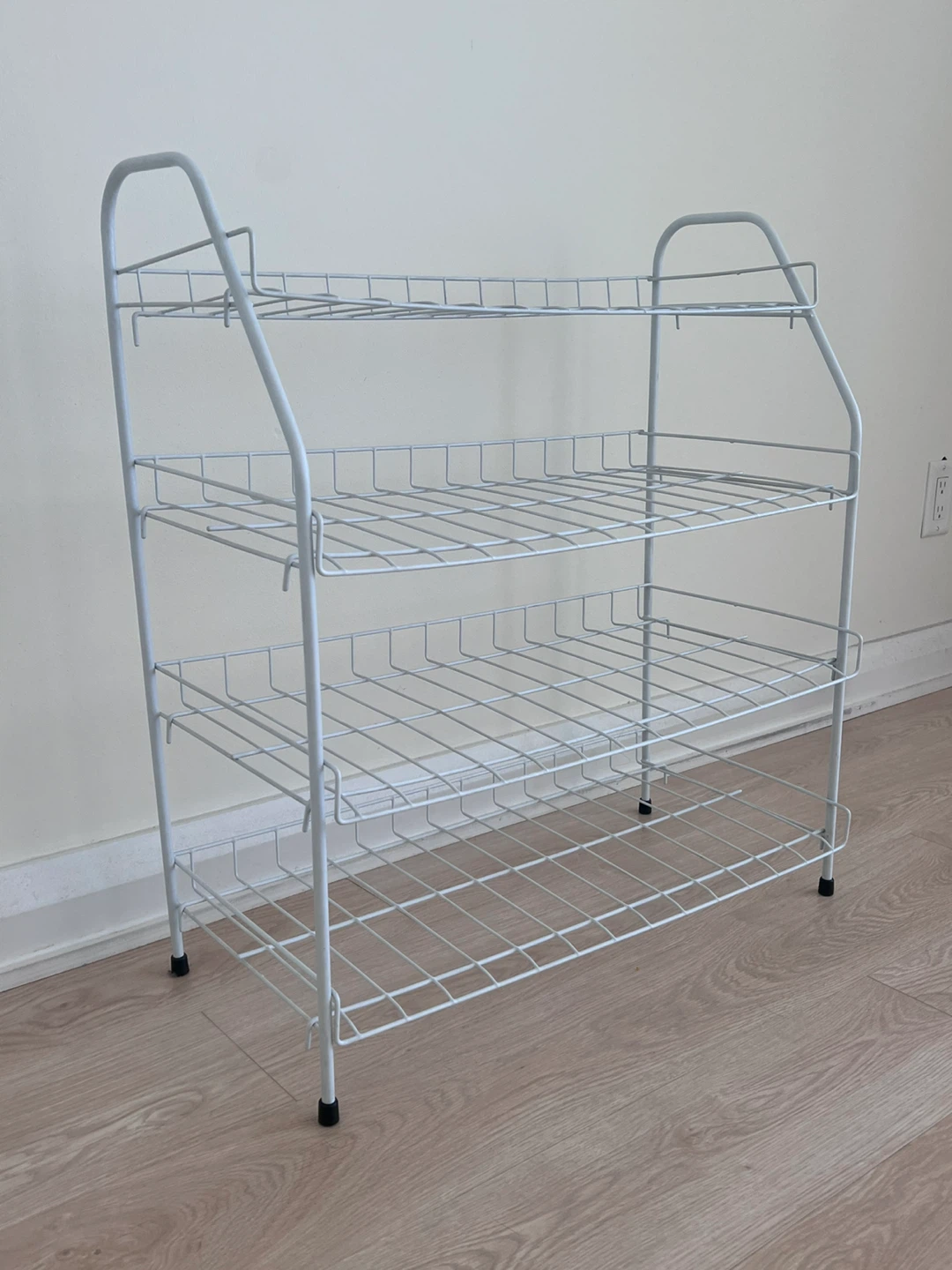 White Metal 4-Tier Shoe Rack - photo 2