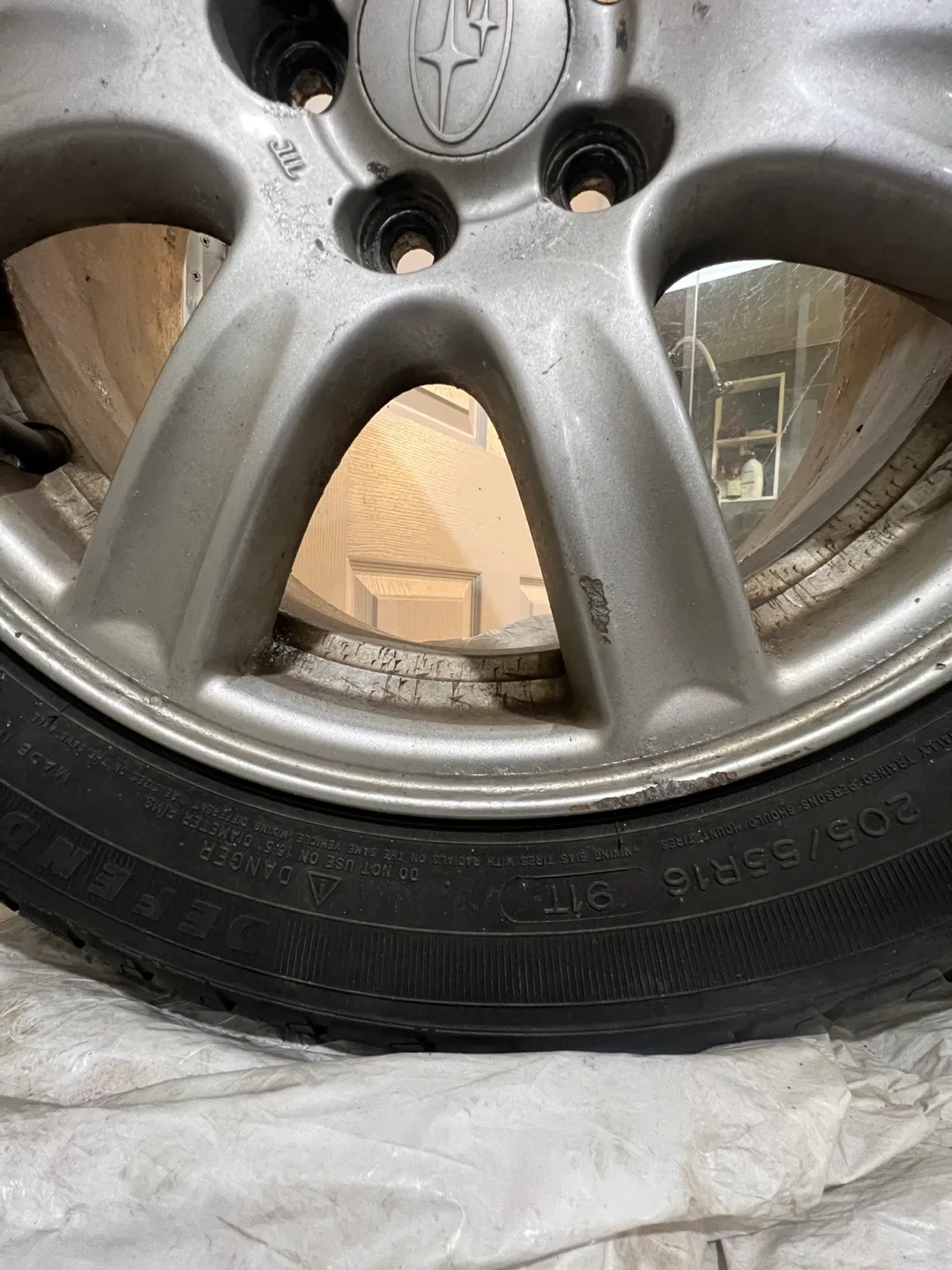 Michelin 205/55R16 Tire on Subaru Rim image indicator(7)
