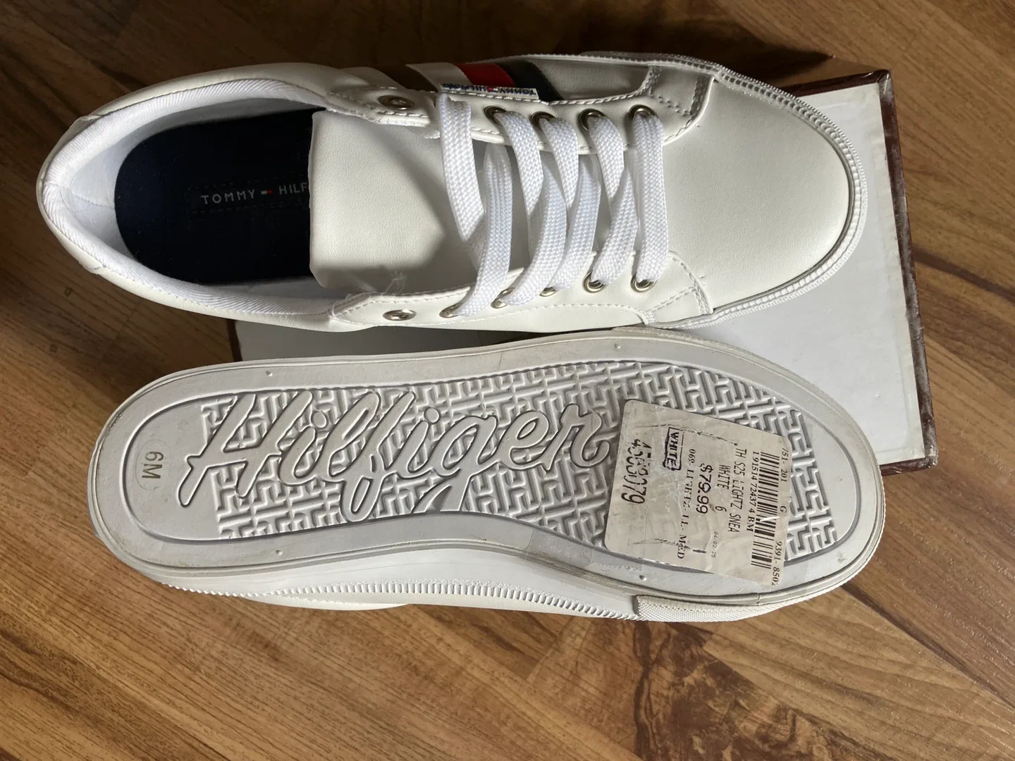 Tommy Hilfiger White Sneakers Size 6