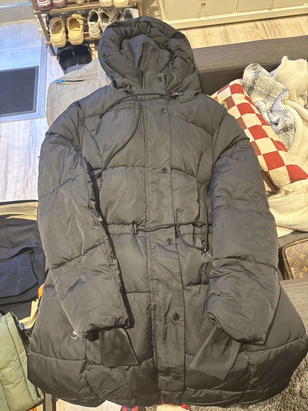 Steve Madden Black Puffer Coat - Size M