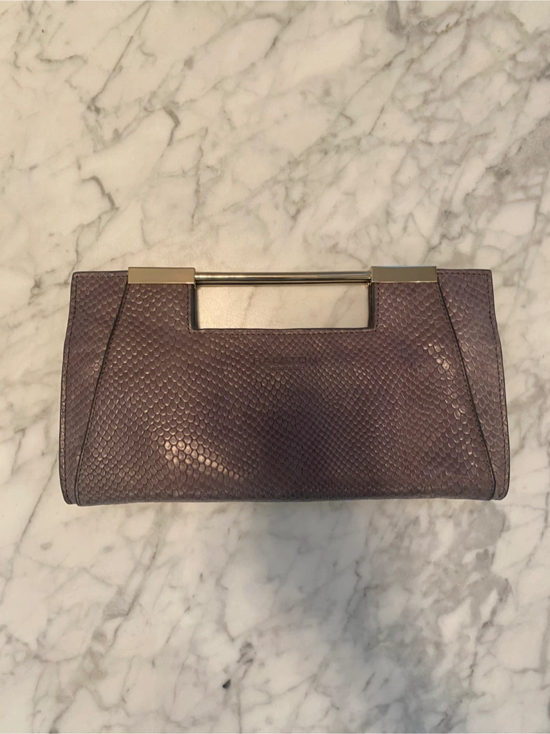 Halston Heritage Leather Clutch - Grey - photo 2