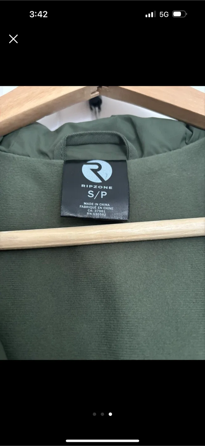 Ripzone Olive Green Jacket - Size Small image indicator(3)
