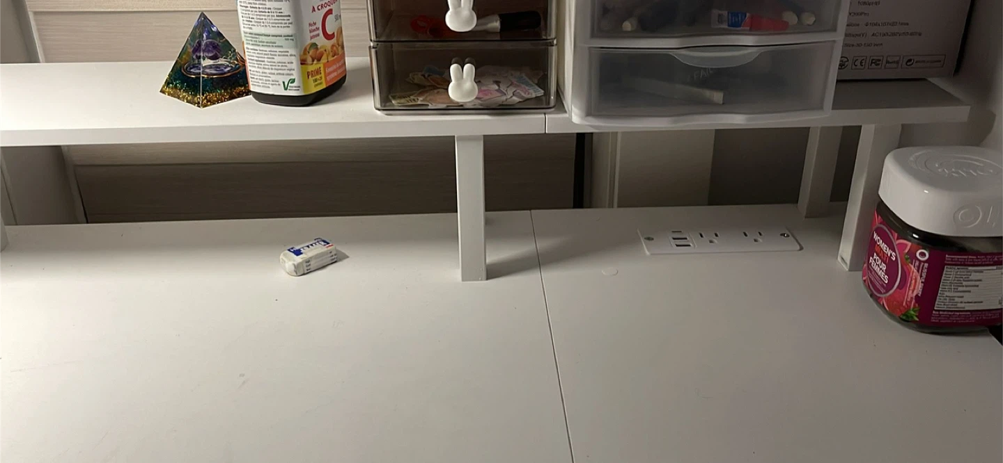 White L-Shaped Desk - photo 2