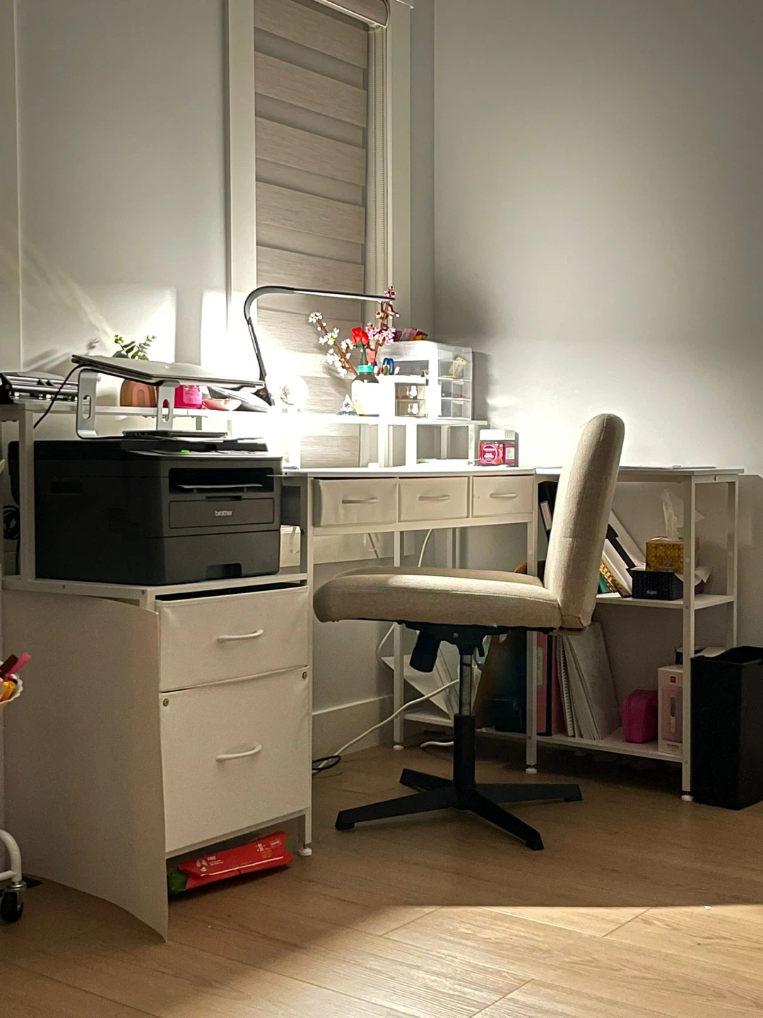White L-Shaped Desk