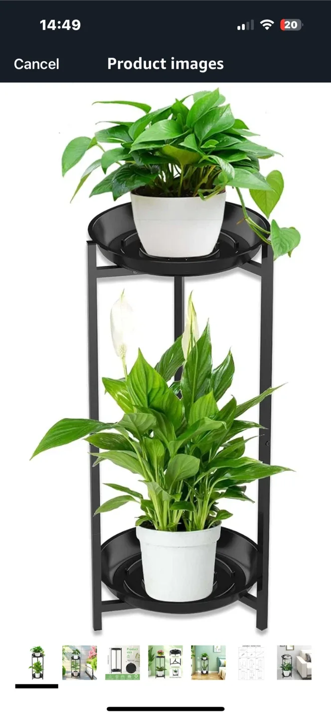 2-Tier Metal Plant Stand, Indoor/Outdoor thumbnail