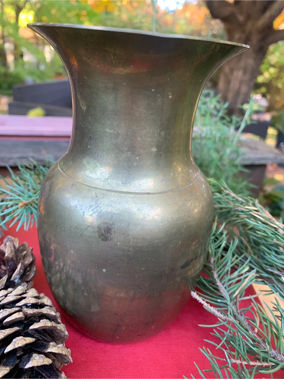 Vintage Brass Vase - Made in India image indicator(6)