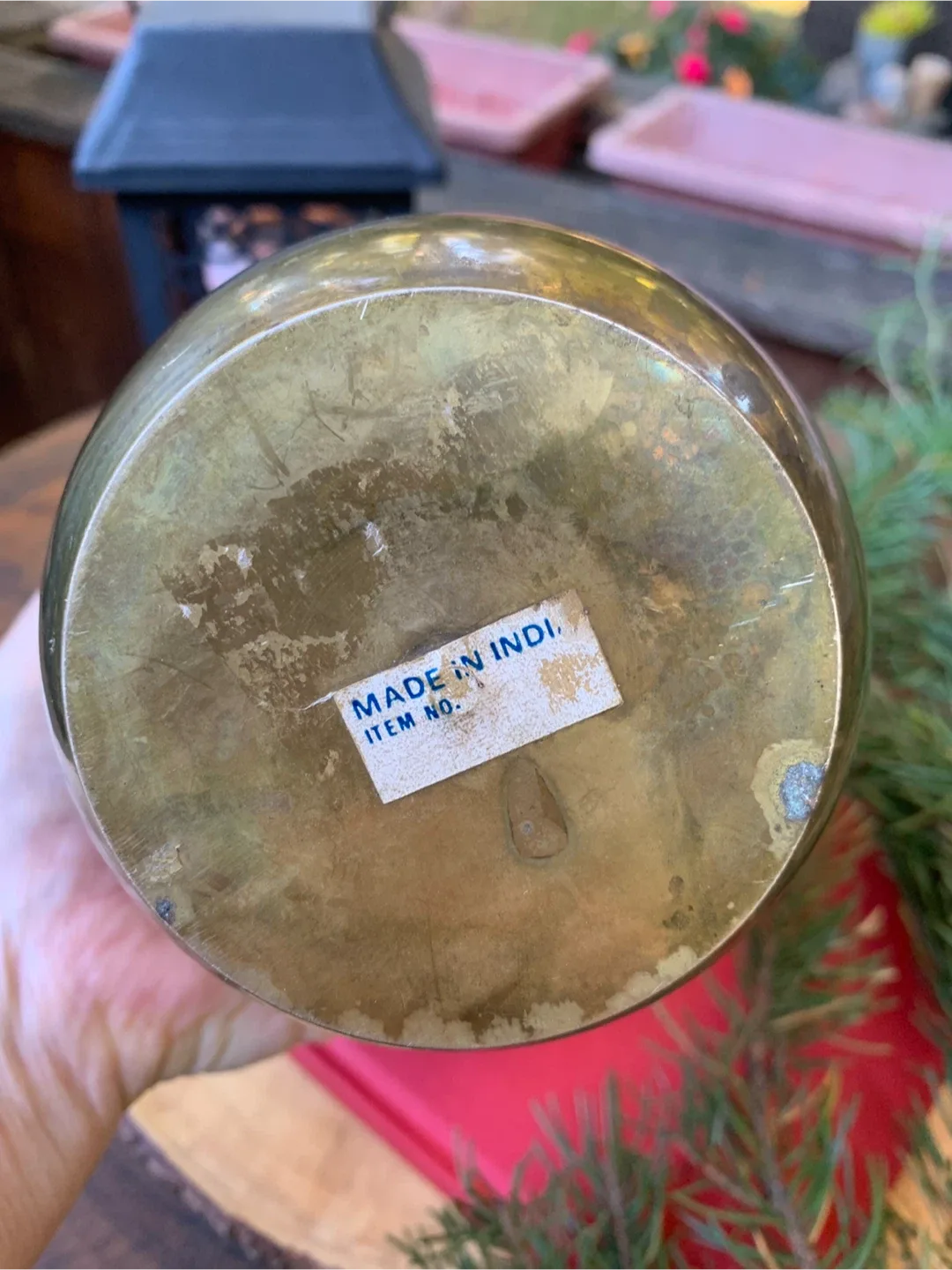 Vintage Brass Vase - Made in India image indicator(4)