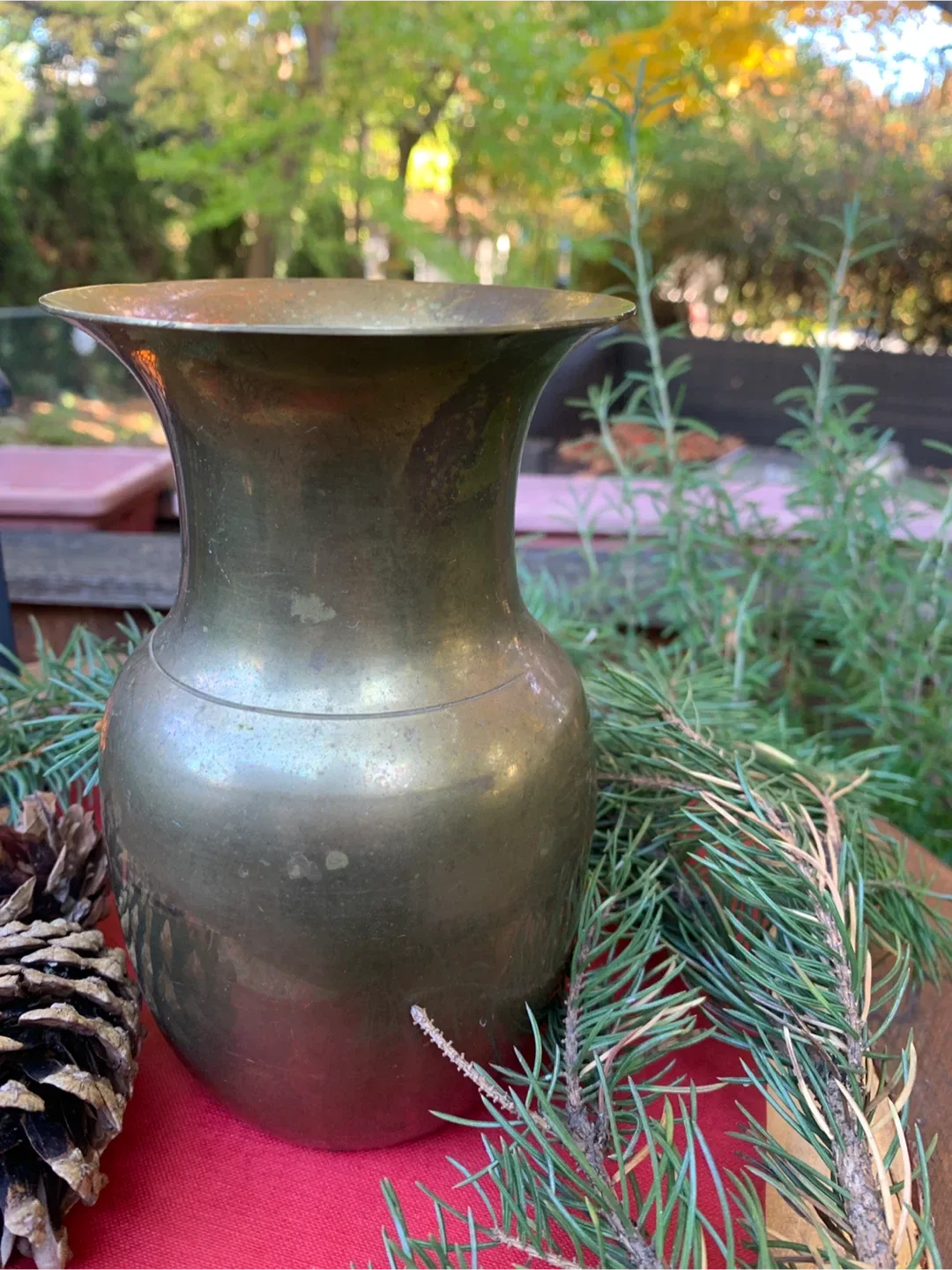 Vintage Brass Vase - Made in India image indicator(2)