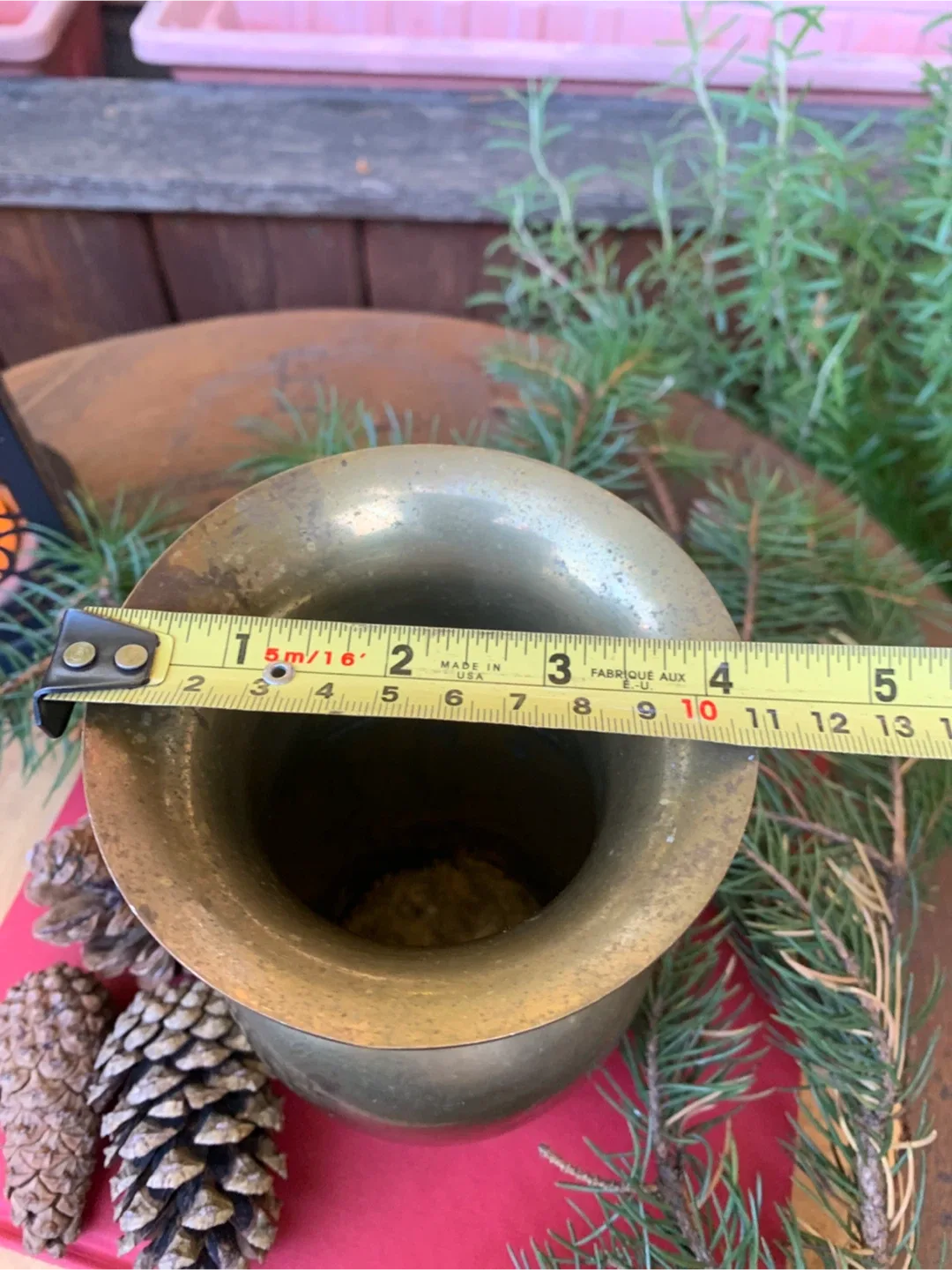 Vintage Brass Vase - Made in India image indicator(7)