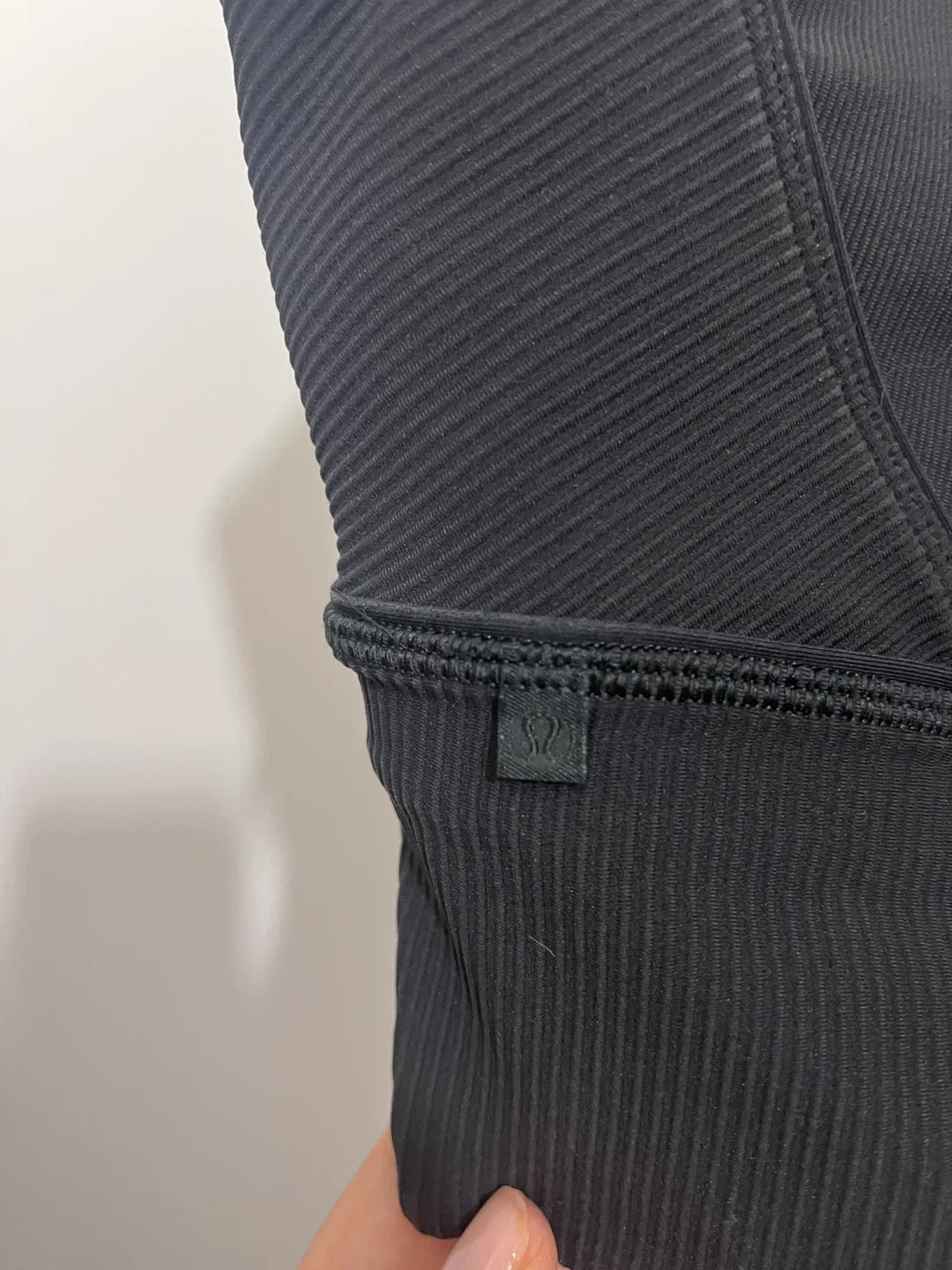 Lululemon Black Ribbed Workout Top image indicator(3)