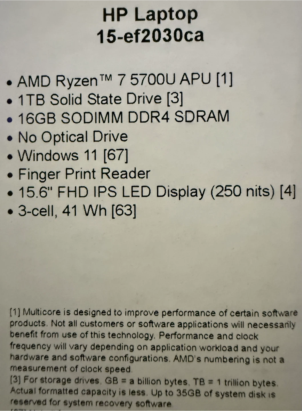HP Laptop 15-ef2030ca - photo 3