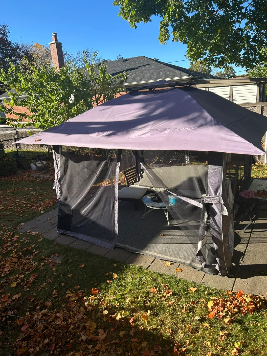 Grey Gazebo with Netting image indicator(2)