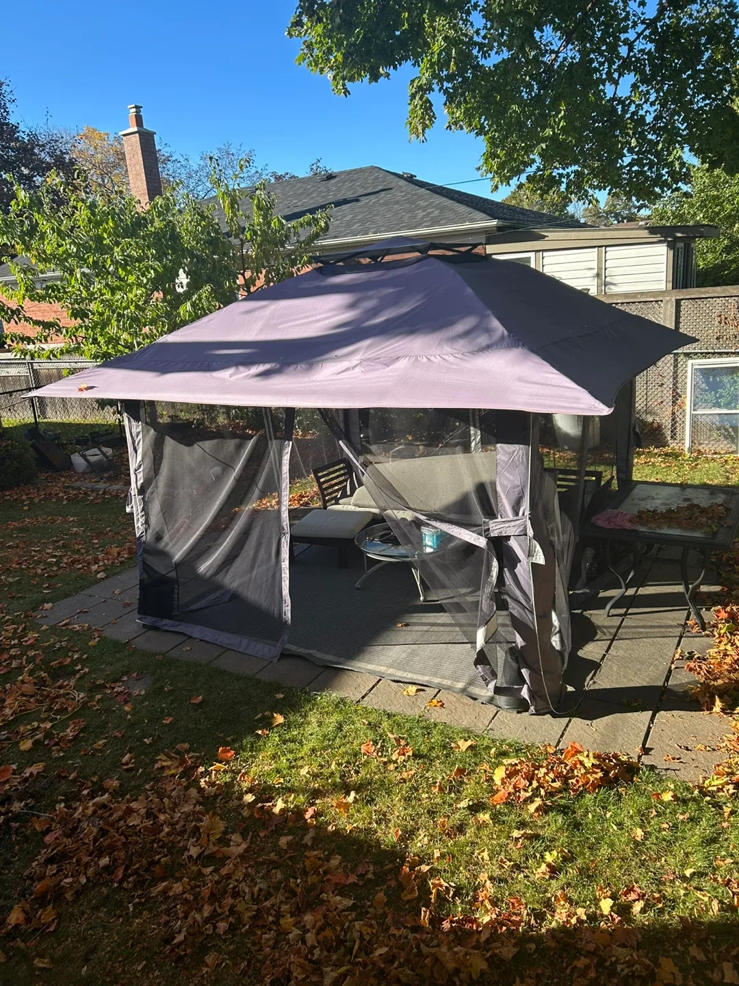 Grey Gazebo with Netting thumbnail