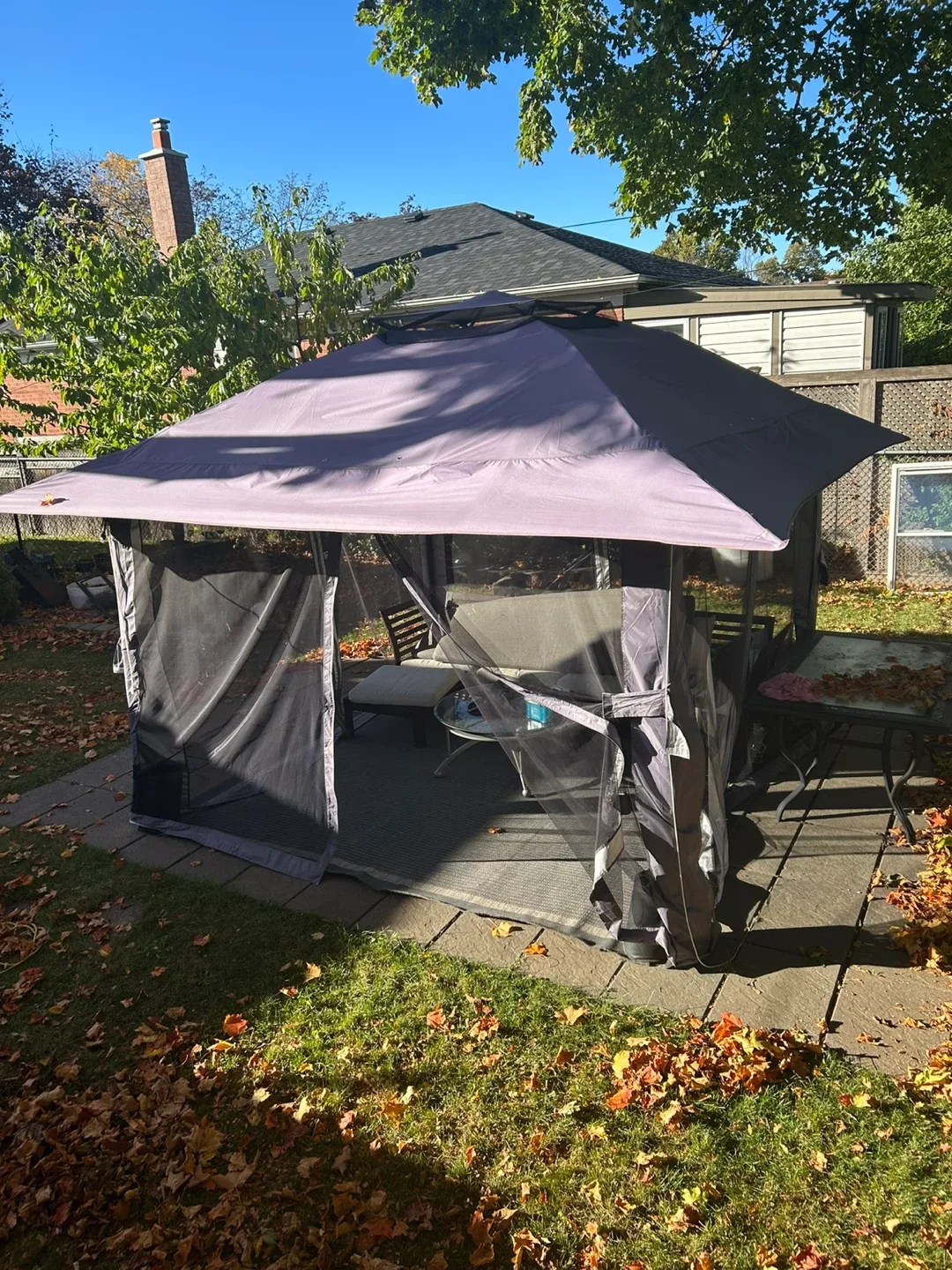 Grey Gazebo with Netting image indicator(3)