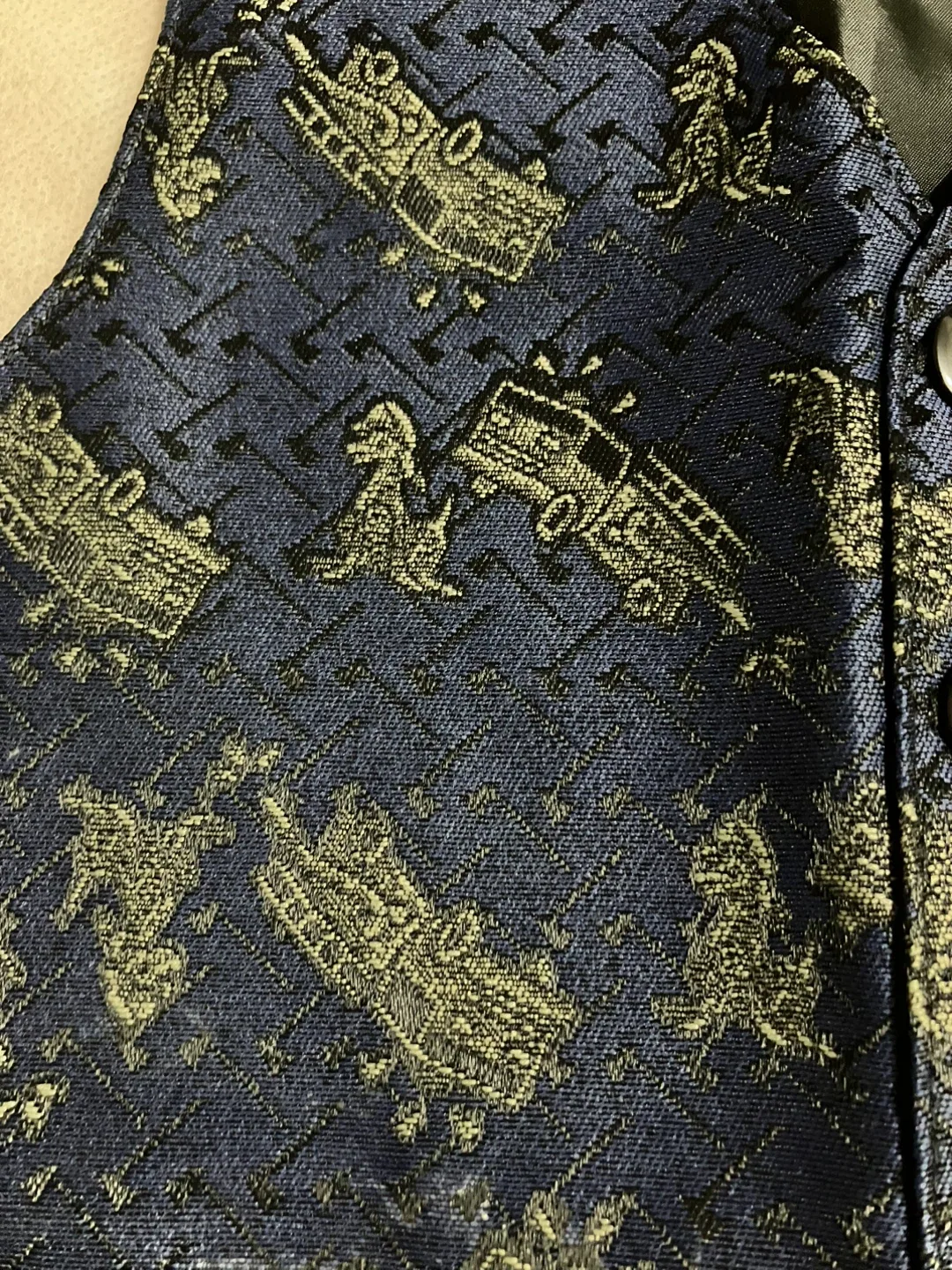 Zighi Vest - Navy with Firetruck Pattern image indicator(2)