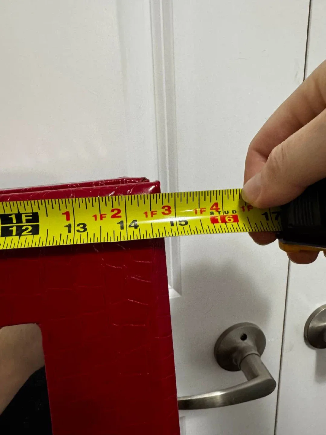 Red Croc Leather Jewelry Cabinet w/ Mirror – Open Box image indicator(7)