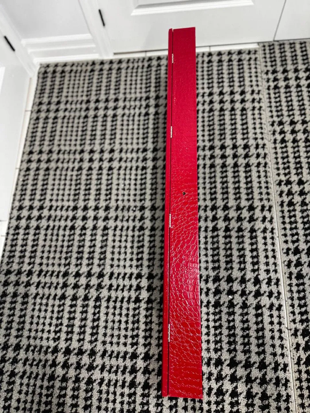 Red Croc Leather Jewelry Cabinet w/ Mirror – Open Box image indicator(3)