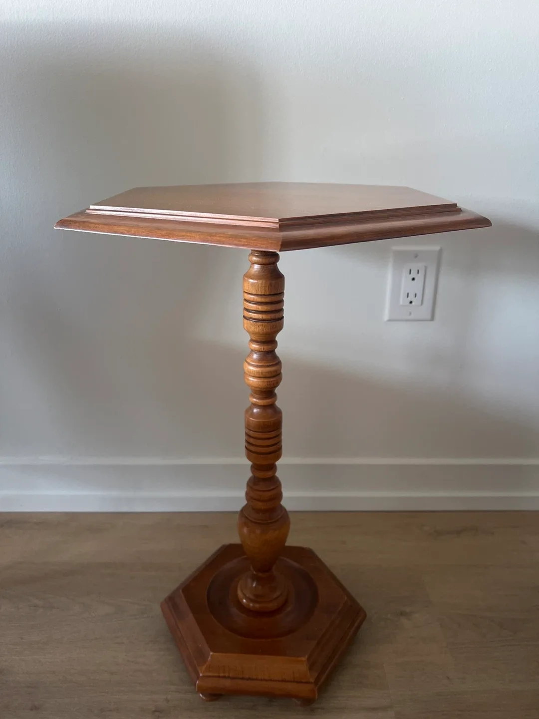 Wooden Accent Table - Unique Octagon Design thumbnail