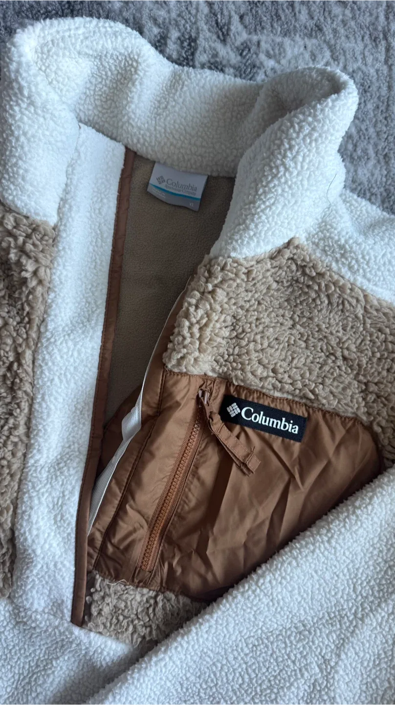 XLColumbia Fleece Pullover - Beige & White image indicator(2)