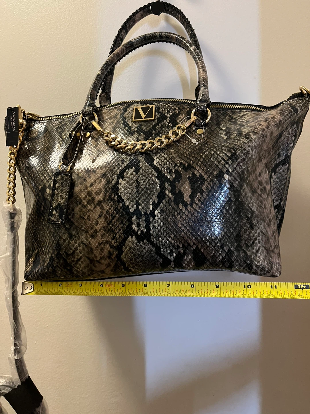 Victoria's Secret Snakeskin Print Tote Bag