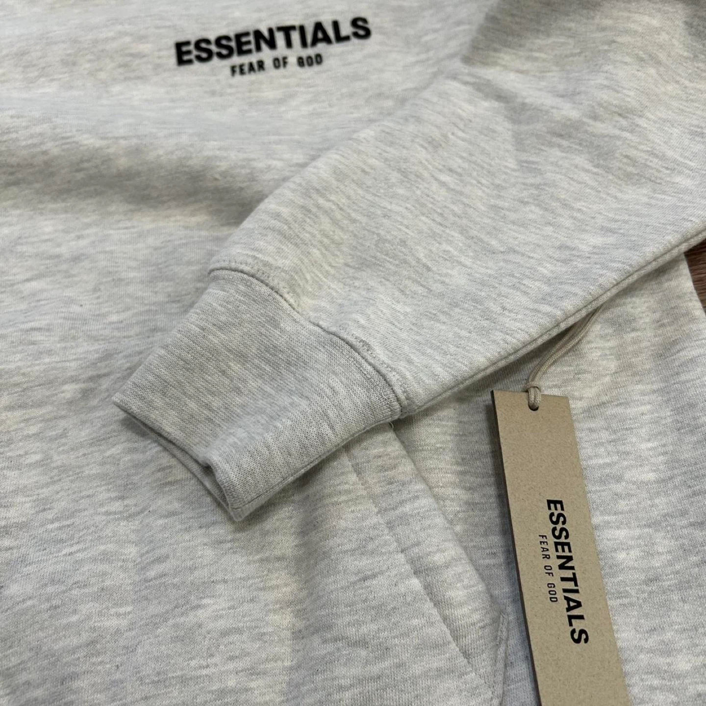 Essentials Fear of God Light Heather Oatmeal Hoodie