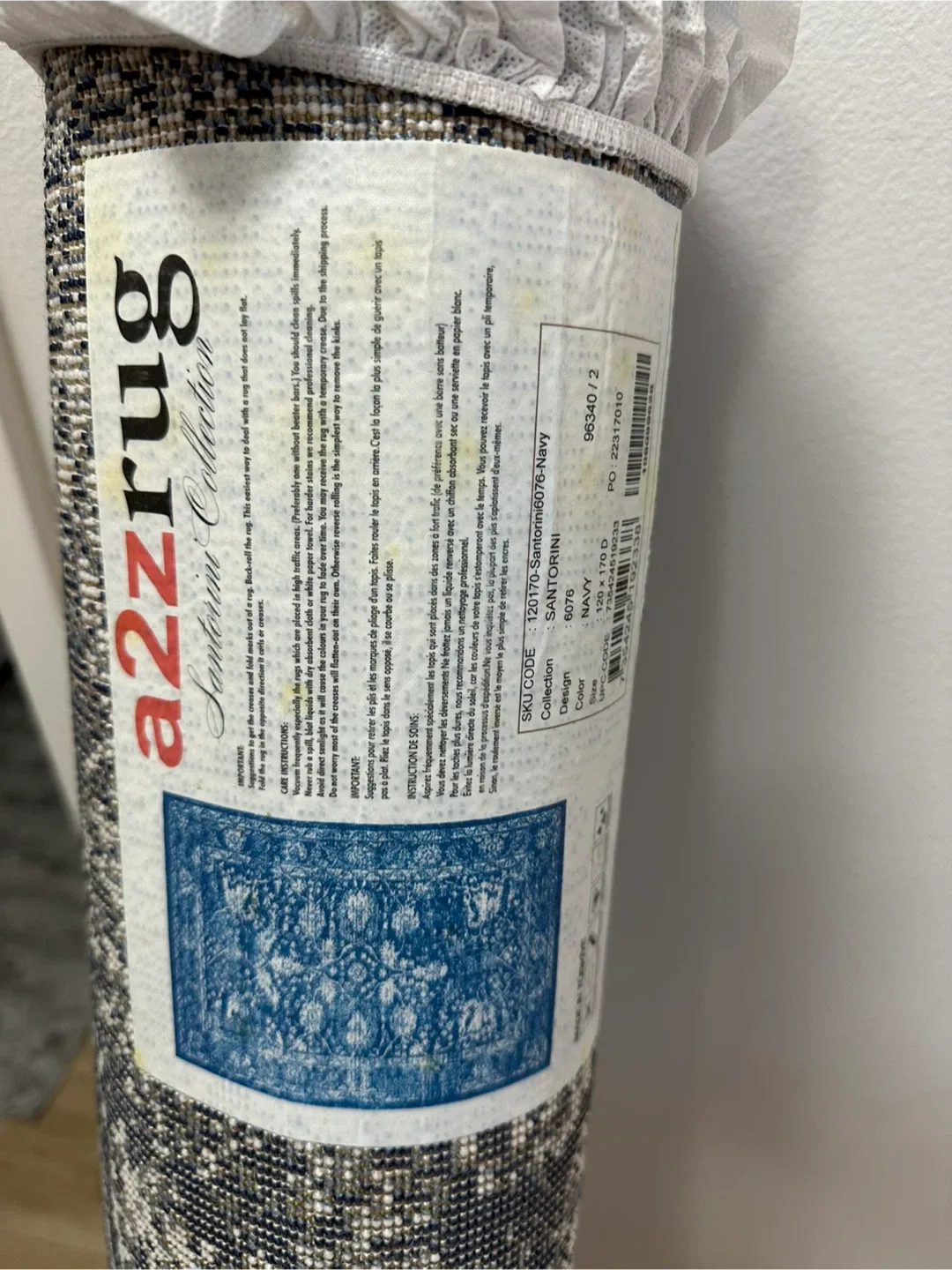 a2zrug Santorini Collection 120x170 cm Navy Rug image indicator(2)