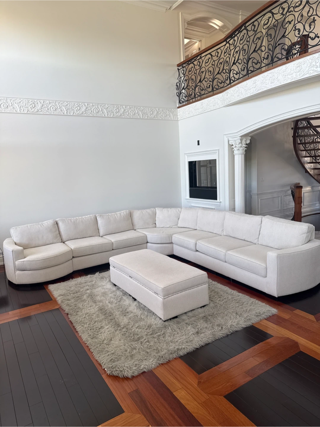 Large Off-White Sectional Sofa