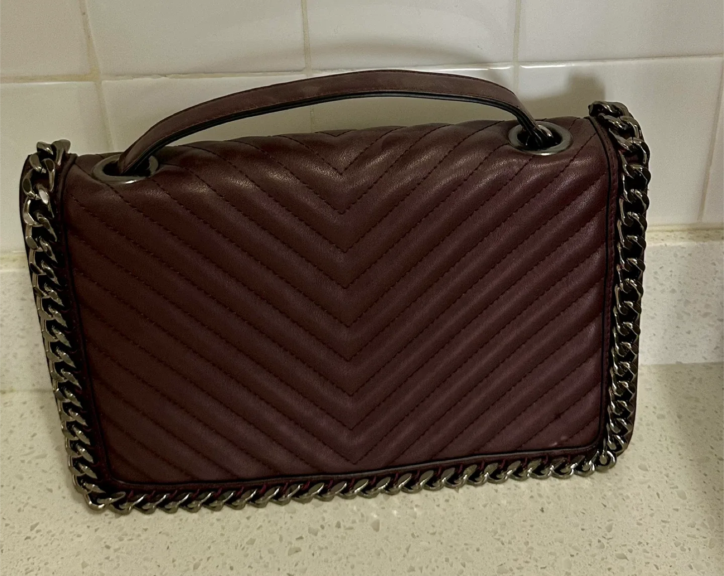 Aldo Burgundy Shoulder Bag image indicator(2)