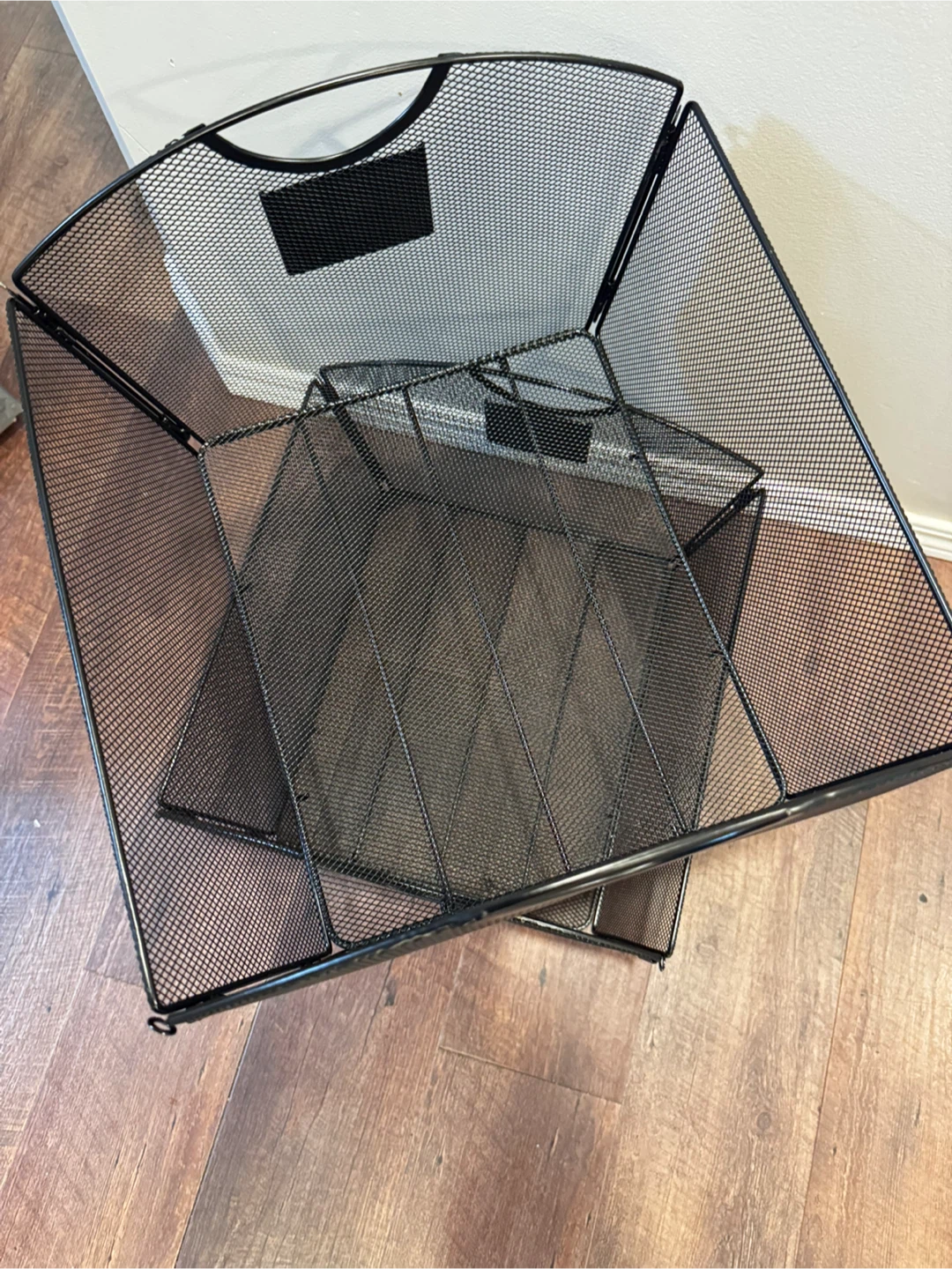 Black Metal Mesh Stackable Baskets