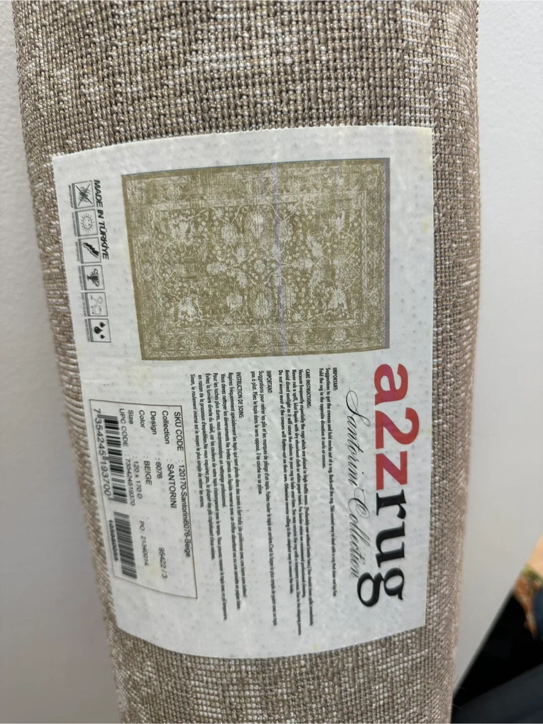 a2zrug Santorini Collection Rug 120 X 170 Beige image indicator(2)