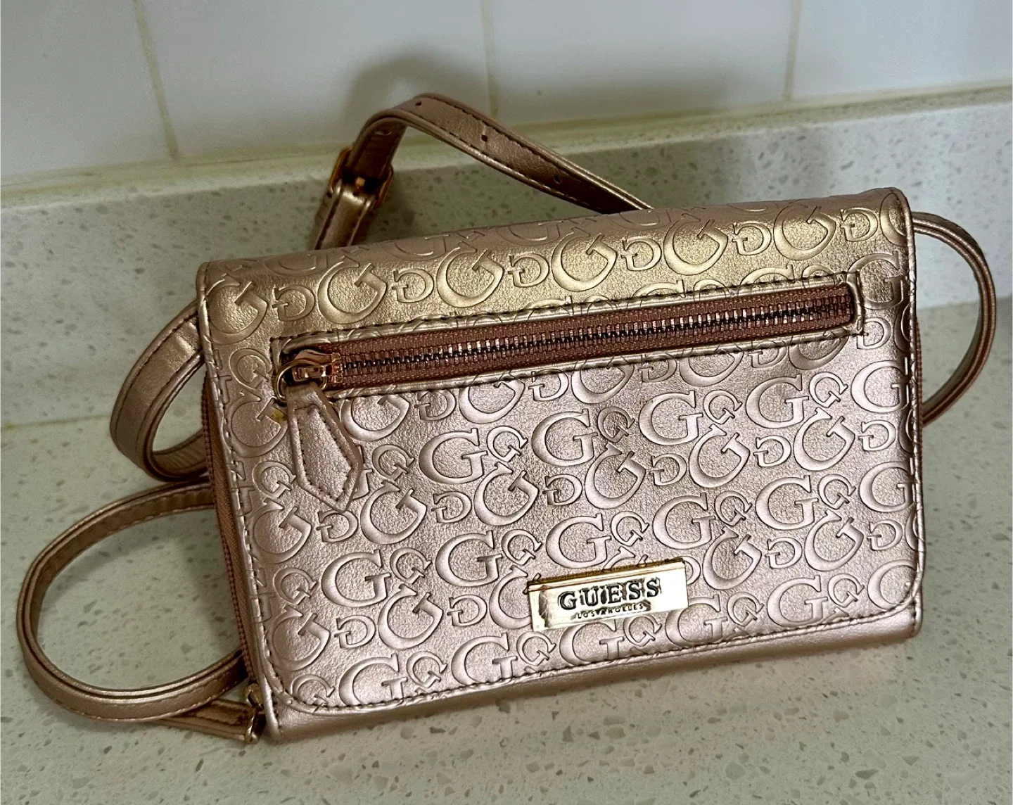 Guess Rose Gold Crossbody Bag