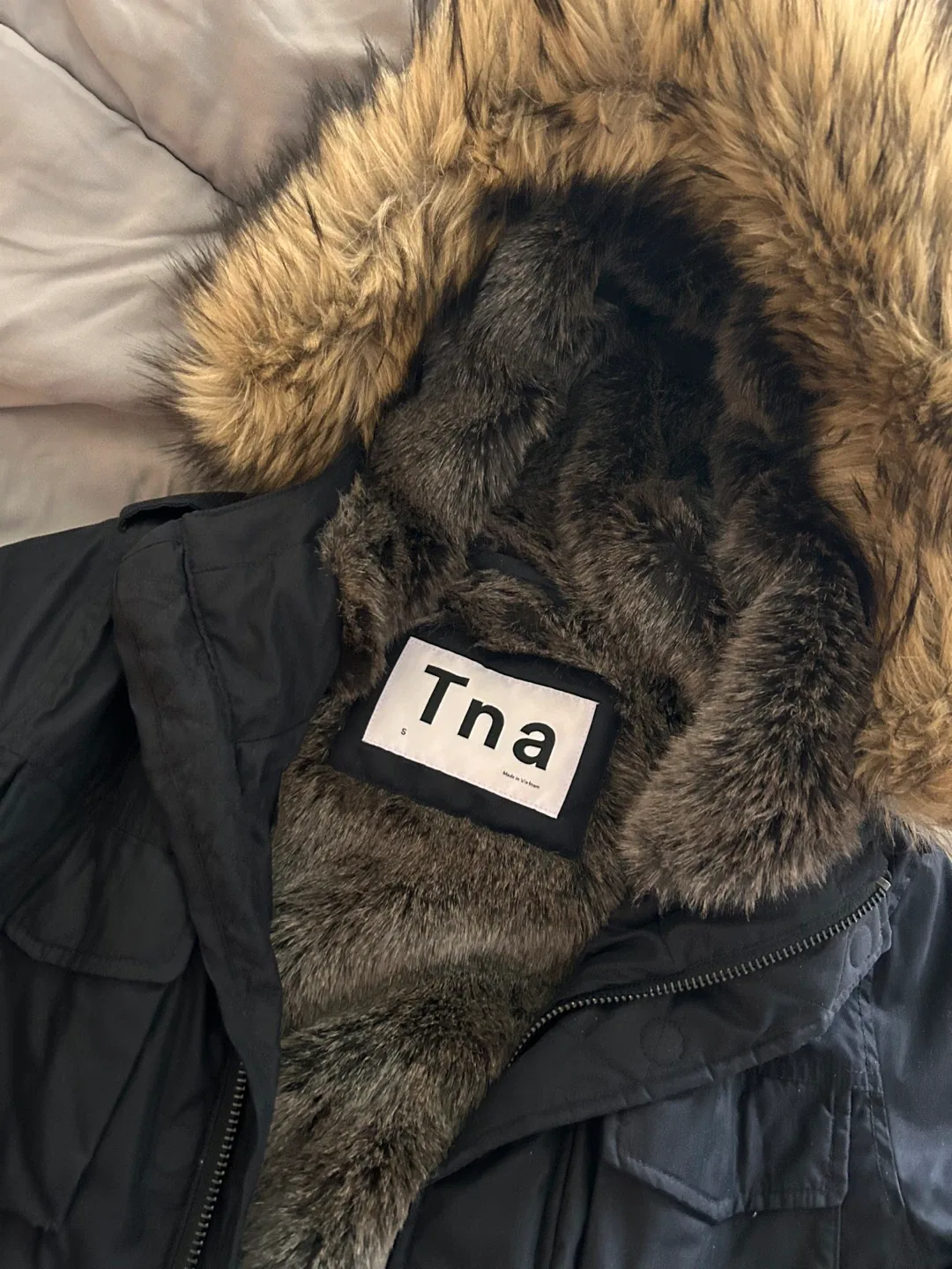 TNA Black Winter Parka Size S image indicator(2)