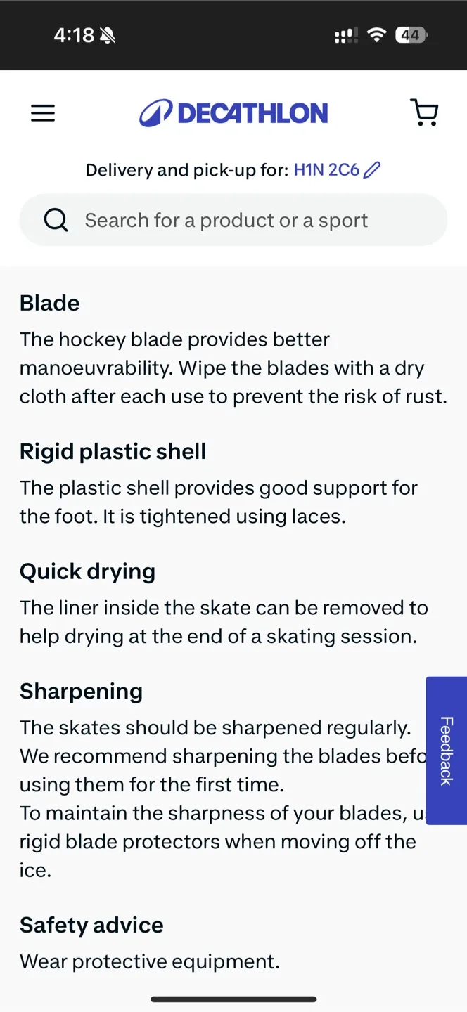 Oxelo Ice Skates - Women's Size 8/EU 39 image indicator(5)