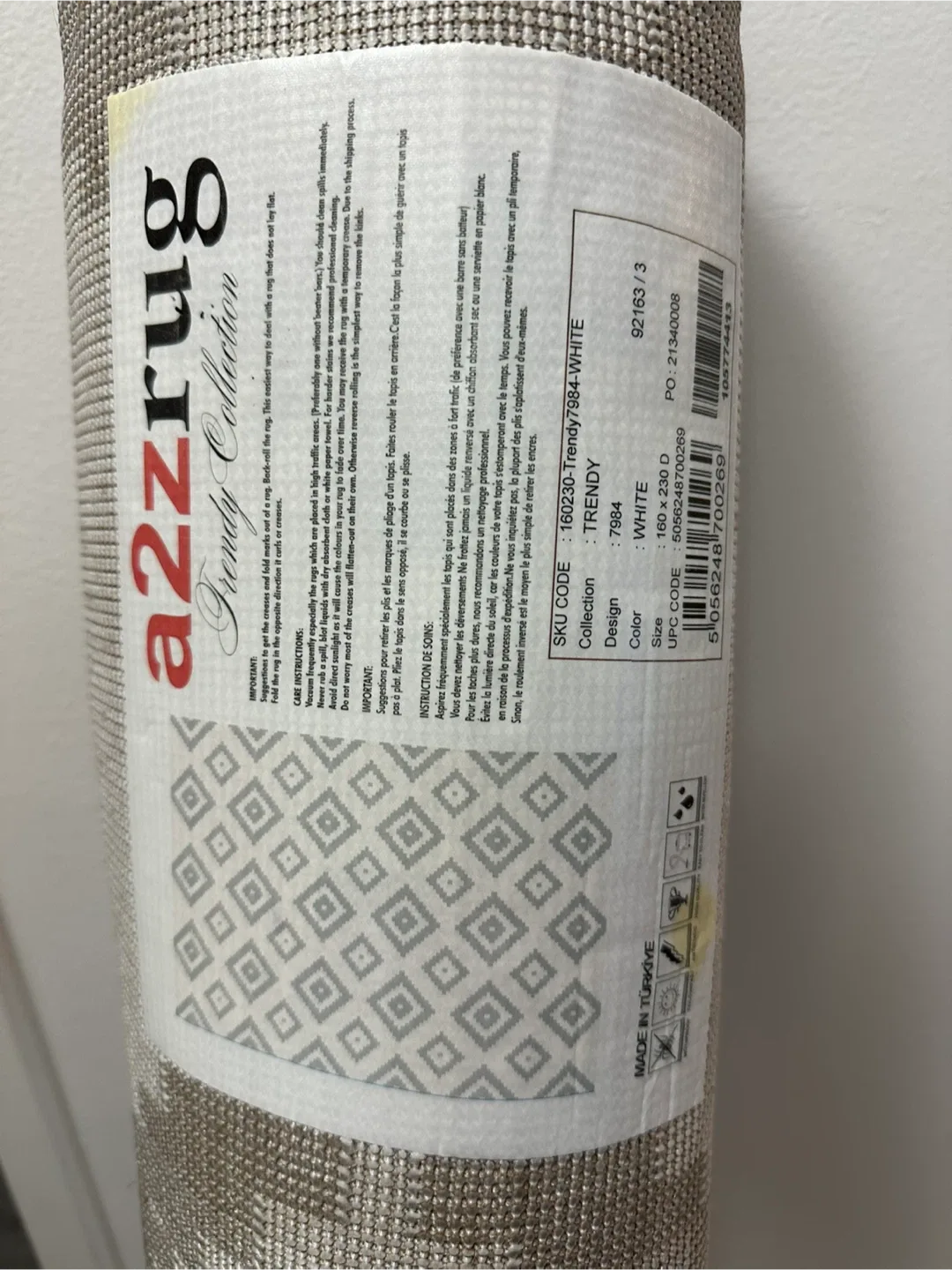 A2Z Rug Trendy Collection - White, 160x230 cm image indicator(2)